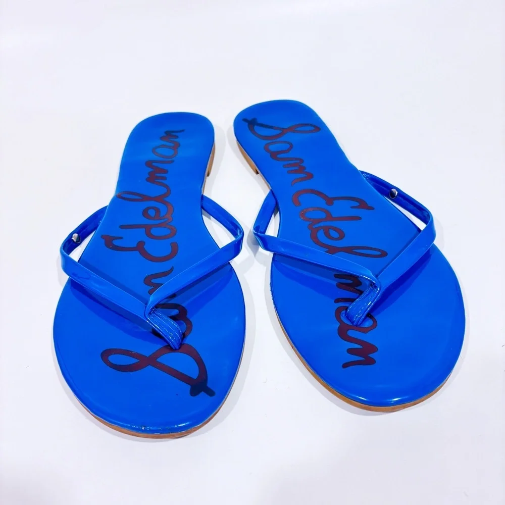 SAM EDELMAN‎ Blue flip flops - Picture 3 of 7